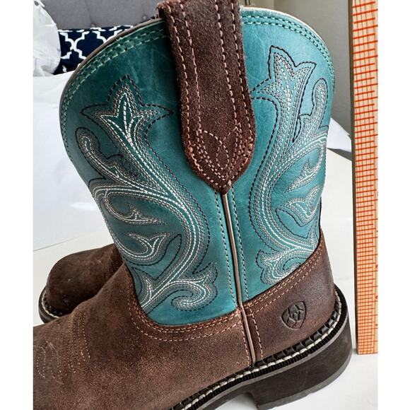 Ariat Fatbaby Heritage Western Boots Women’s 8  Brown Leather Suede 8”Tall - Picture 10 of 10